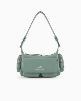 Жіноча сумка Armani Exchange (82434543916) Large shoulder bag with side pockets зелена XW000405AF12589U7231 фото