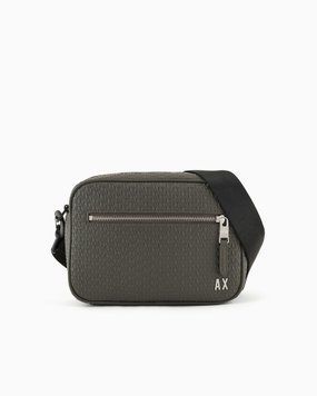 Чоловіча сумка Armani Exchange Shoulder bag with allover monogram logo сіра XM000158AF11928U8110 фото