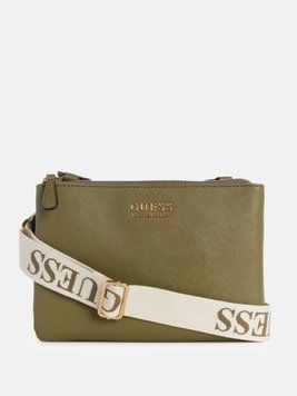 Сумка крос-боді жіноча GUESS Lindfield Triple Compartment Crossbody зелена 14576356 фото