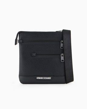 Чоловіча сумка Armani Exchange ASV Garnet Recycled Material Shoulder Bag чорна 9527154F86300020 фото