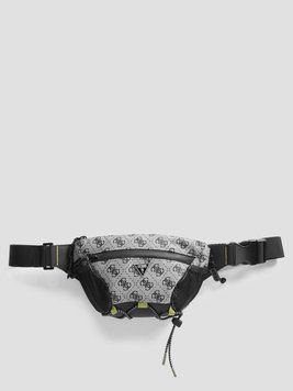 Чоловіча сумка на пояс Guess Trento Quattro G Multifunctional Bum Bag сіра 14677748 фото