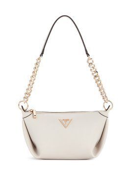 Сумка крос-боді жіноча Guess (78124542166) Ivory Solid Meridian Top Zip Shoulder Bag бежева BG877817IVO фото