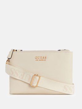 Сумка крос-боді жіноча GUESS Lindfield Triple Compartment Crossbody молочна 14576358 фото