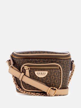 Сумка крос-боді через плече жіноча Guess Juneberry Zip коричнева 14589924 фото