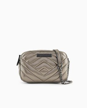 Жіноча сумка Armani Exchange (80544511173) Crossbody Bag With Flocked Monogram сіра 9491584F70914643 фото