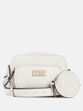 Сумка крос-боді жіноча GUESS Aviel Mini Double Zip Crossbody Біла 14588215 фото