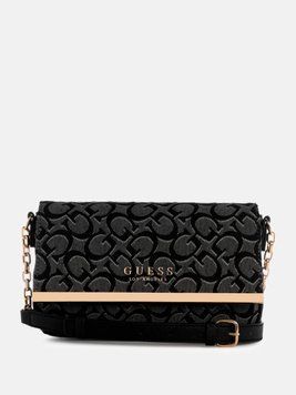 Сумка крос-боді жіноча GUESS (198659009519) Marva Jacquard Logo чорна 51255171 фото