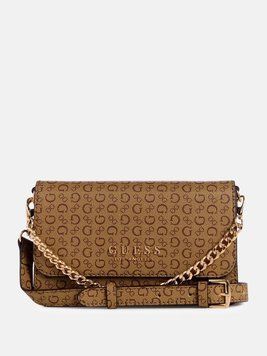 Сумка крос-боді жіноча GUESS (190231908043) saffron crossbody коричнева 21467153 фото